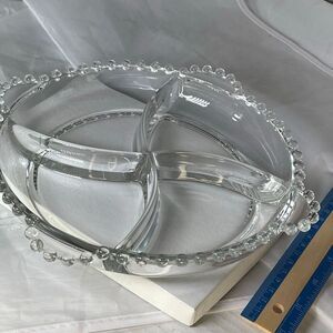 VTG Imperial Glass Candlewick pattern bubble glass edges.